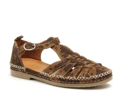 Coco Abricot MUSIGNY Marron Sandales Plates Femme