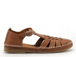 Coco Abricot MUSIGNY Marron Sandales Plates Femme