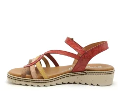 Dorking D9113 Rouge Sandales à Talons Femme