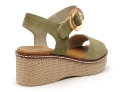 Dorking D9450 Vert Sandales à Talons Femme