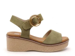Dorking D9450 Vert Sandales à Talons Femme