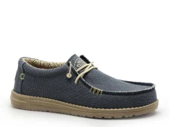 DUDE WALLY BRAIDED Bleu Mocassins Homme