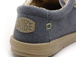 DUDE WALLY BRAIDED 40003 Bleu Mocassins Homme