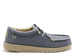 DUDE WALLY BRAIDED 40003 Bleu Mocassins Homme