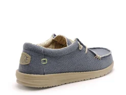 DUDE WALLY BRAIDED 40003 Bleu Mocassins Homme