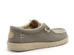 DUDE WALLY BRAIDED 40003 Kaki Mocassins Homme