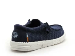 DUDE WALLY SPORT MESH Bleu Mocassins Homme