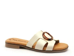 Eva Frutos 3054 Beige Mules et Sabots Plats Femme