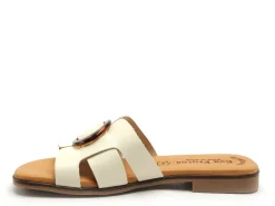 Eva Frutos 3054 Beige Mules et Sabots Plats Femme