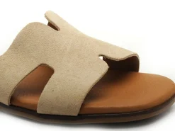 Eva Frutos 3053 Beige Mules et Sabots Plats Femme
