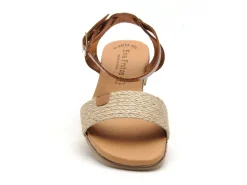 Eva Frutos 3052 Beige Sandales Plates Femme