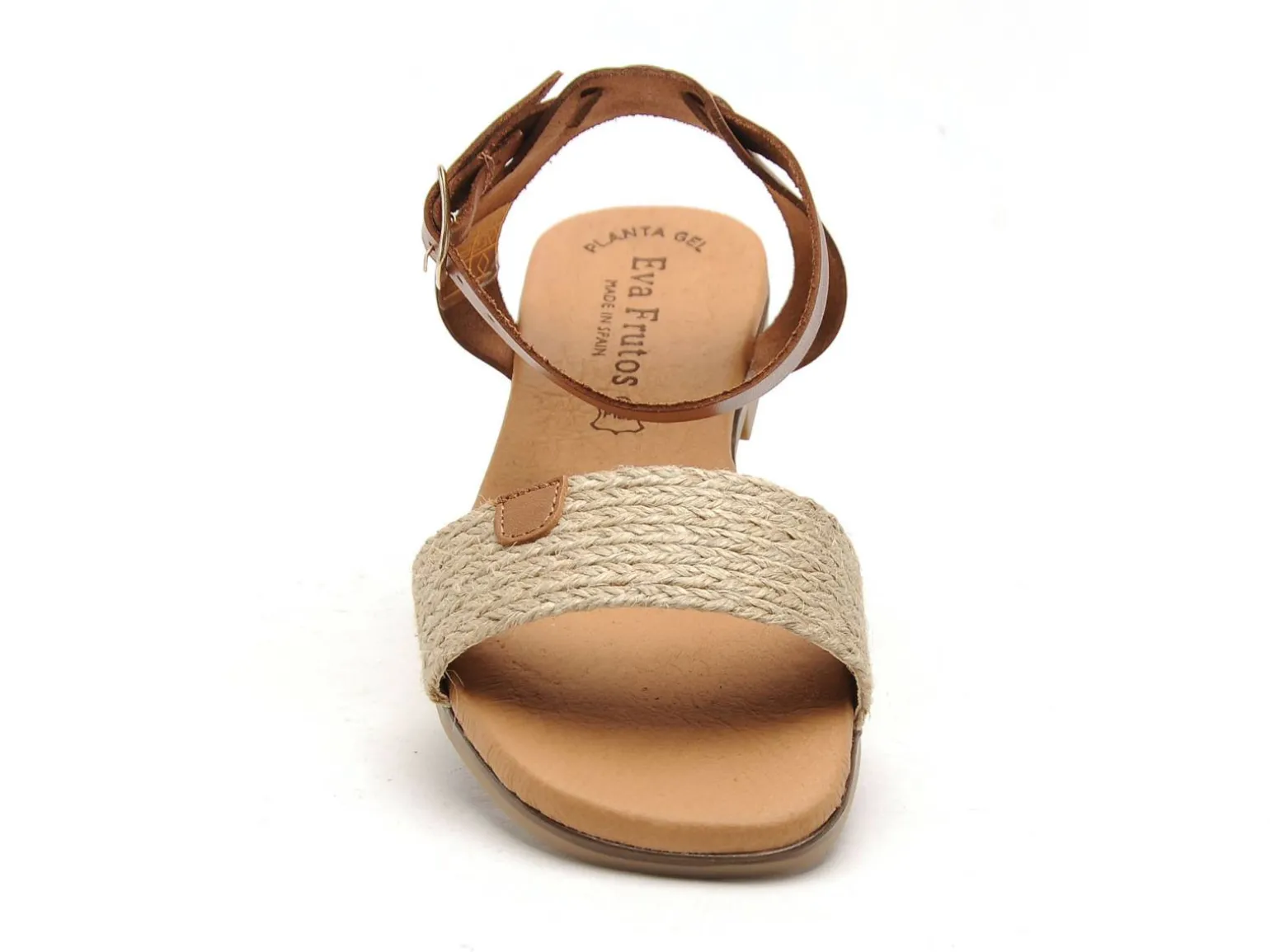 Eva Frutos 3052 Beige Sandales Plates Femme