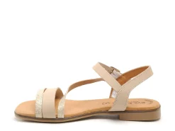 Eva Frutos 3015 Beige Sandales Plates Femme