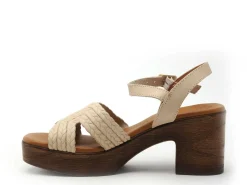 Eva Frutos 5631 Beige Sandales à Talons Femme