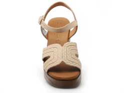 Eva Frutos 5631 Beige Sandales à Talons Femme