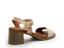 Eva Frutos 3490 Beige Sandales à Talons Femme