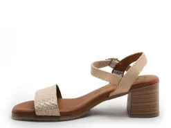 Eva Frutos 3490 Beige Sandales à Talons Femme