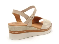 Eva Frutos 569 Beige Sandales à Talons Femme