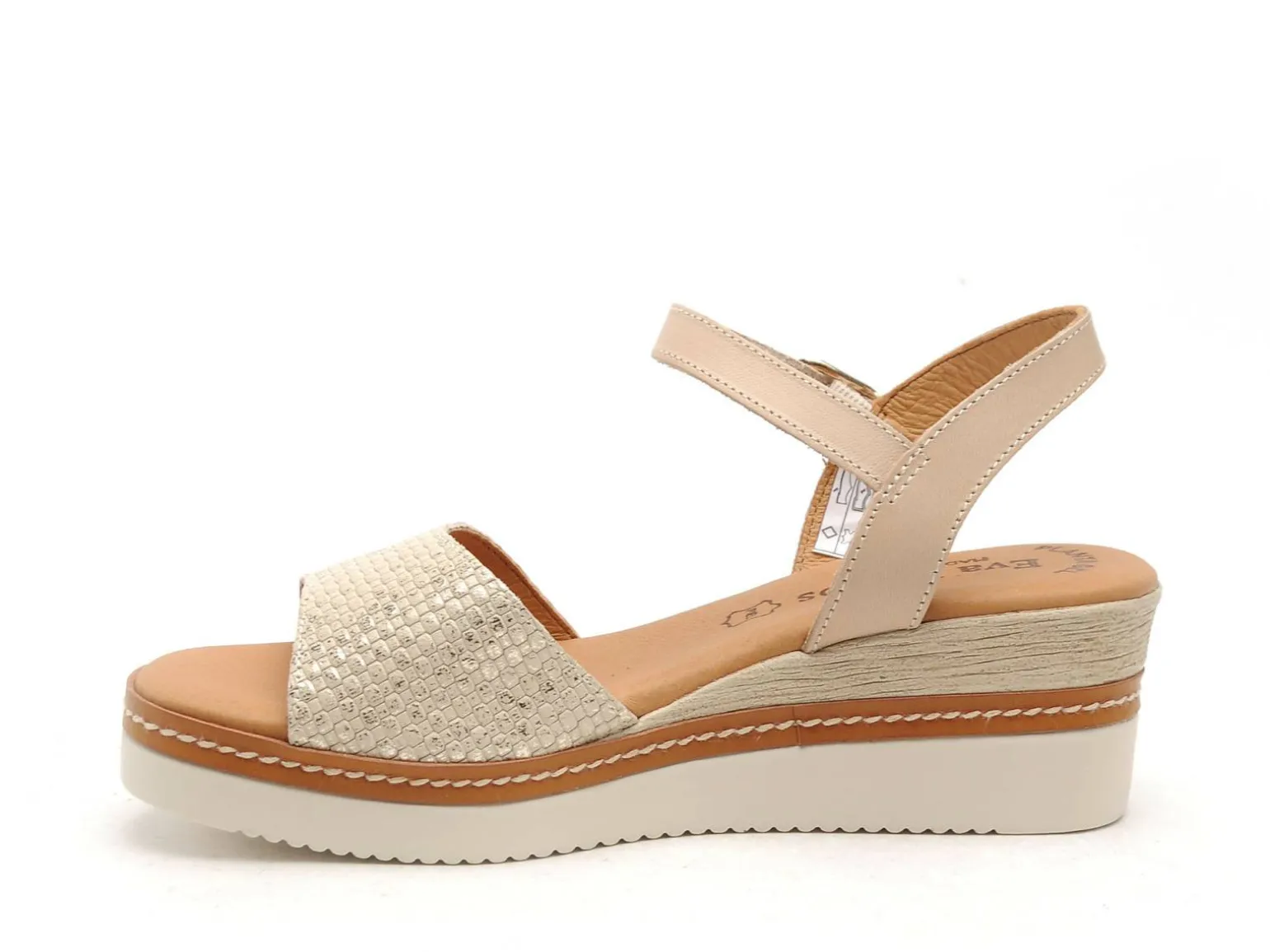 Eva Frutos 569 Beige Sandales à Talons Femme