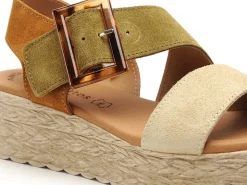 Eva Frutos 718 Beige Sandales à Talons Femme