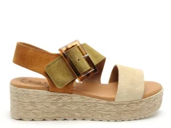 Eva Frutos 718 Beige Sandales à Talons Femme