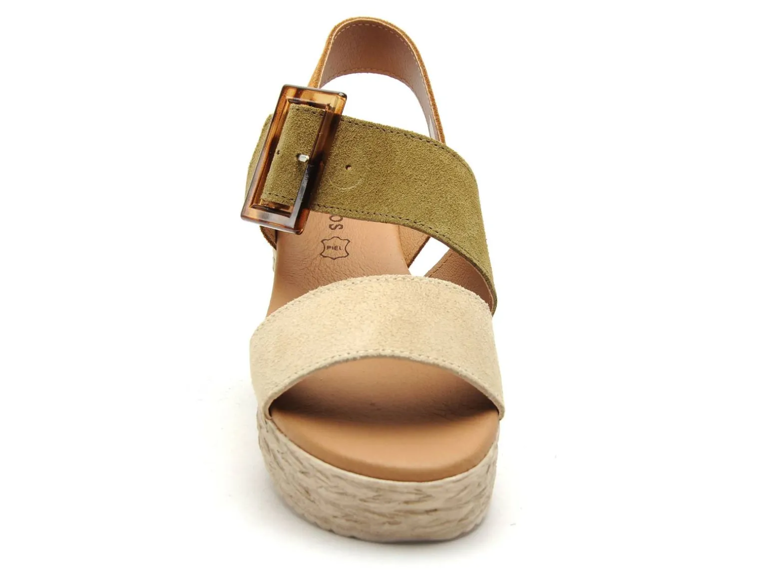 Eva Frutos 718 Beige Sandales à Talons Femme