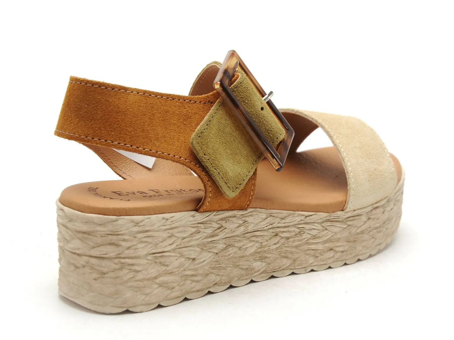 Eva Frutos 718 Beige Sandales à Talons Femme