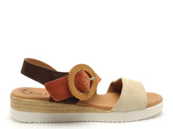 Eva Frutos 4220 Beige Sandales à Talons Femme