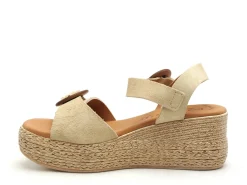 Eva Frutos 3777 Beige Sandales à Talons Femme
