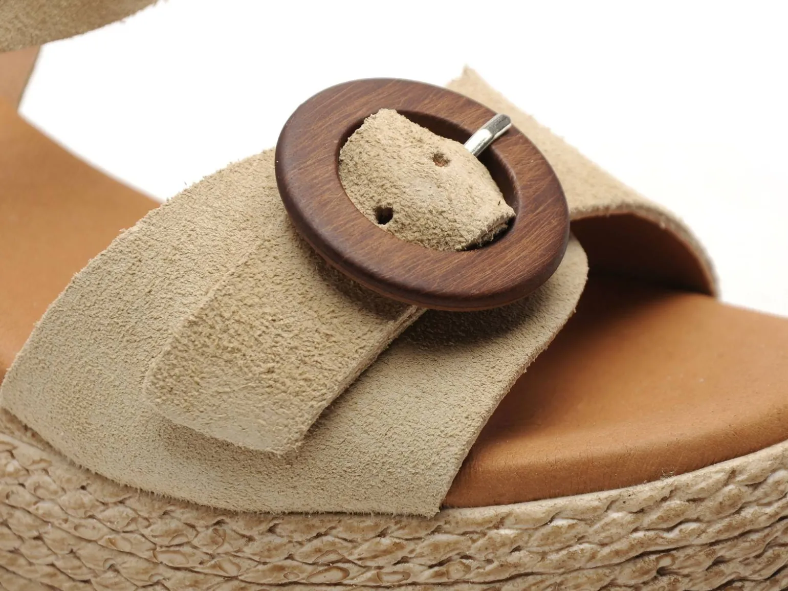 Eva Frutos 3777 Beige Sandales à Talons Femme