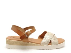Eva Frutos 4278 Beige Sandales à Talons Femme
