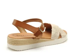 Eva Frutos 4278 Beige Sandales à Talons Femme