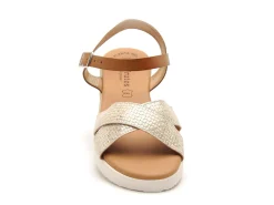 Eva Frutos 4278 Beige Sandales à Talons Femme