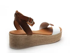 Eva Frutos 5352 Blanc Sandales à Talons Femme