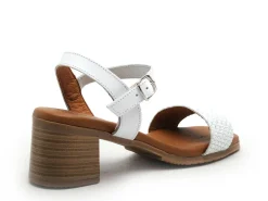Eva Frutos 3490 Blanc Sandales à Talons Femme