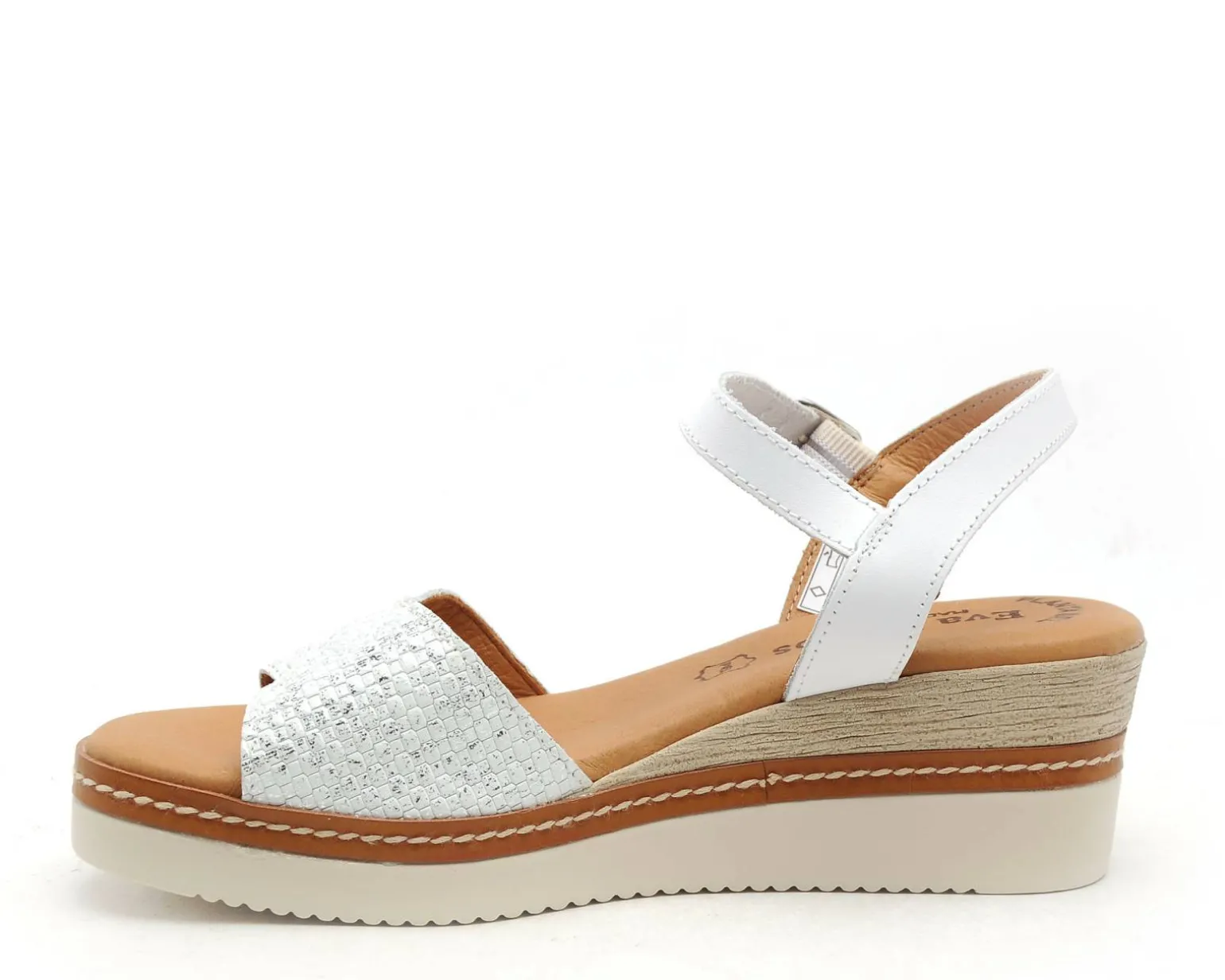 Eva Frutos 569 Blanc Sandales à Talons Femme