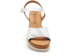 Eva Frutos 569 Blanc Sandales à Talons Femme