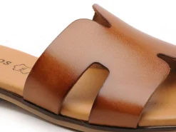 Eva Frutos 3053 Marron clair Mules et Sabots Plats Femme