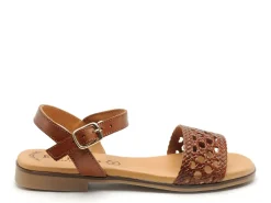 Eva Frutos 3089 Marron Sandales Plates Femme