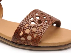 Eva Frutos 3089 Marron Sandales Plates Femme