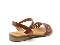 Eva Frutos 3089 Marron Sandales Plates Femme