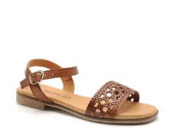 Eva Frutos 3089 Marron Sandales Plates Femme