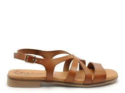 Eva Frutos 3060 Marron Sandales Plates Femme