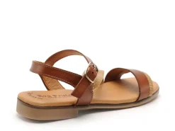 Eva Frutos 3015 Marron Sandales Plates Femme