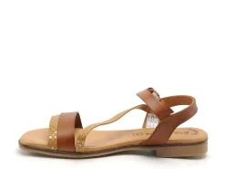Eva Frutos 3015 Marron Sandales Plates Femme