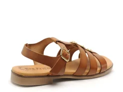 Eva Frutos 3023 Marron Sandales Plates Femme