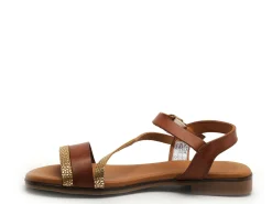 Eva Frutos 3015 Marron Sandales Plates Femme