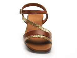 Eva Frutos 3015 Marron Sandales Plates Femme