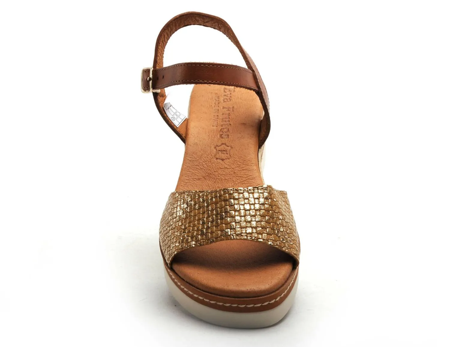Eva Frutos 569 Marron Sandales à Talons Femme