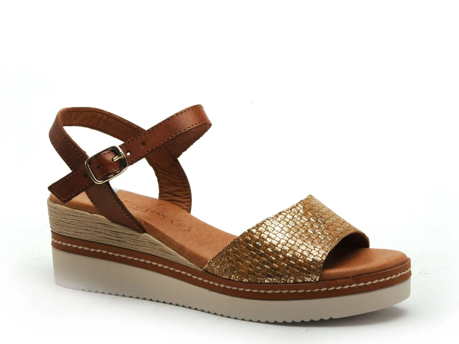 Eva Frutos 569 Marron Sandales à Talons Femme